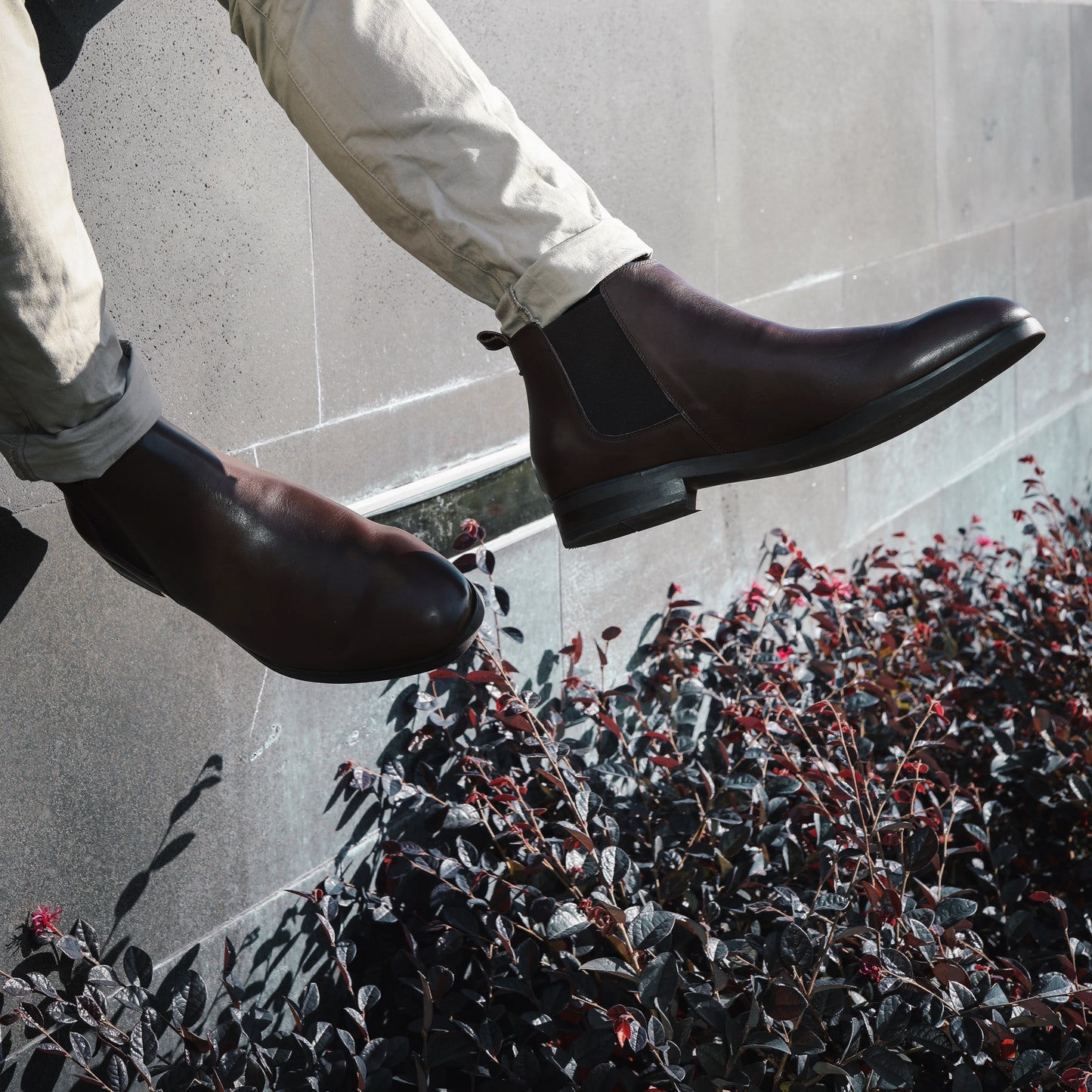 Brown leather boot