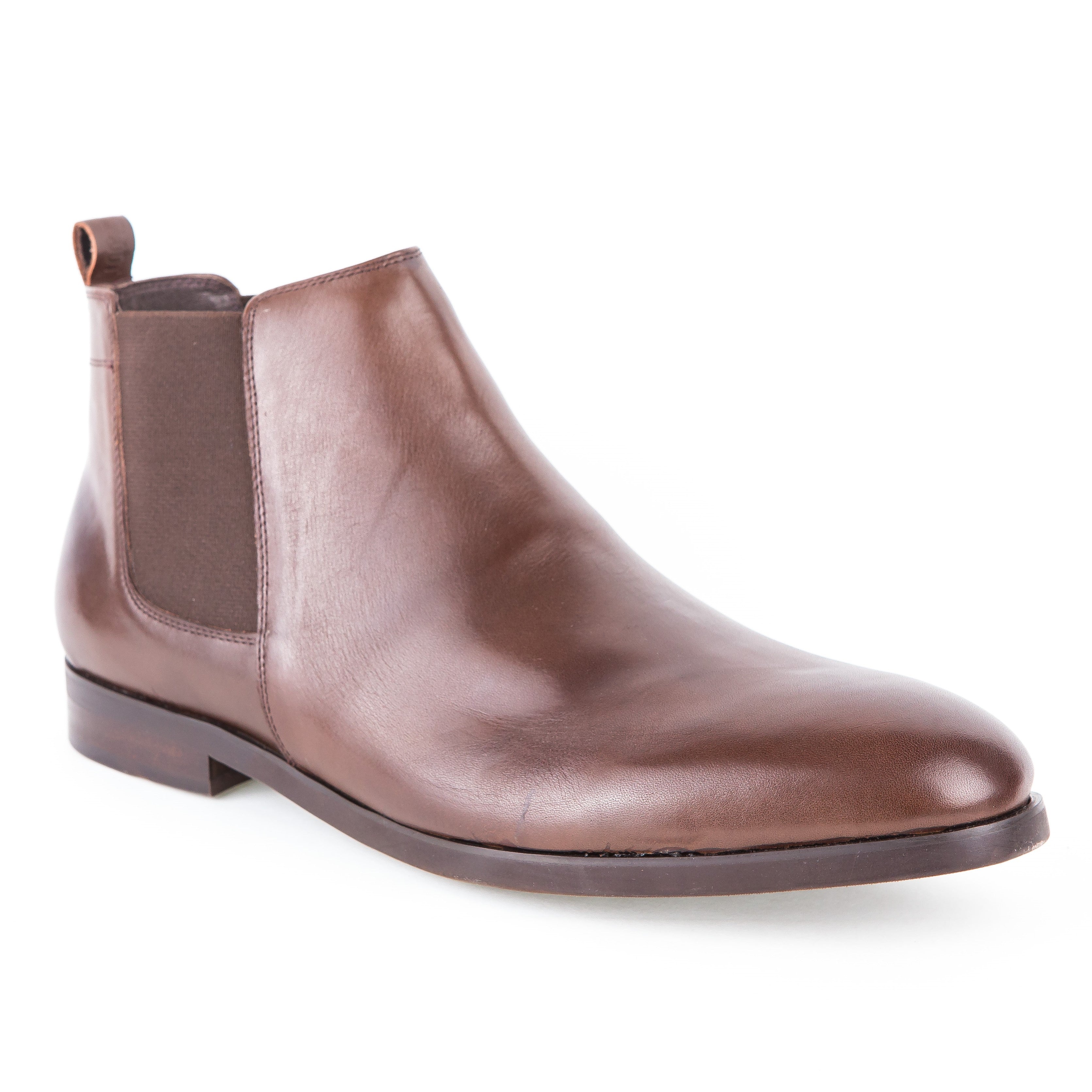 Brown leather boot